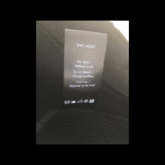 Elizabeth and James Elmira Button Up Side Slit Small Black Sweater Dress - Picture 12 of 13